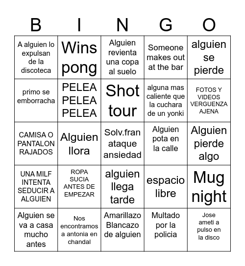 Comida empresa soloptical Bingo Card