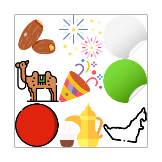 UAE Bingo Card