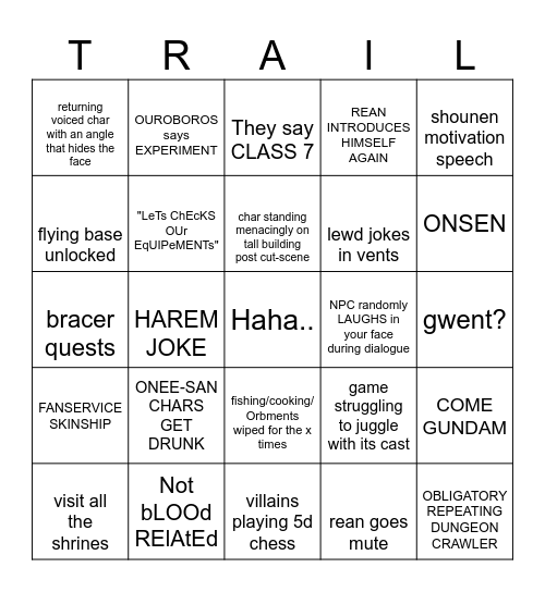 COLD STEEL BINGO Card
