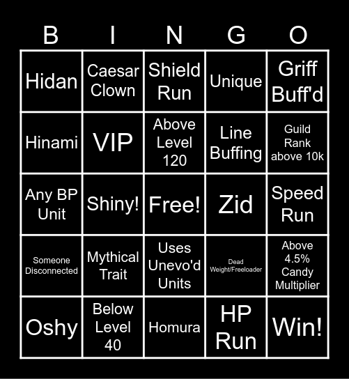AA Halloween Bingo!! Bingo Card