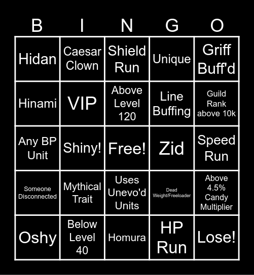 AA Halloween Bingo!! Bingo Card