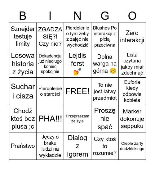 RPIS Bingo Card