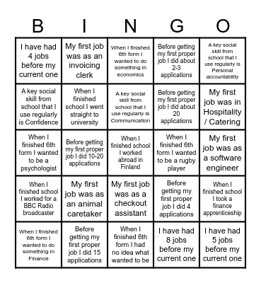 Logic Studio School Bingo Card