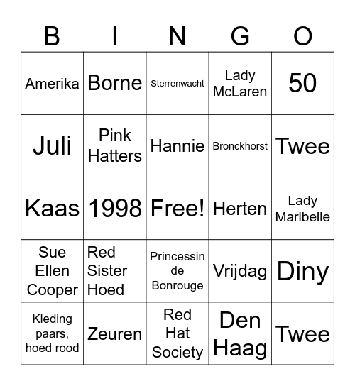 SHOEBOXSWAP Bingo Card