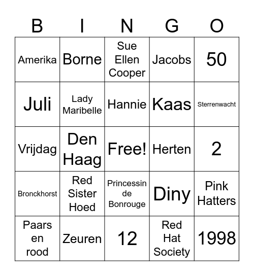 SHOEBOXWAP Bingo Card