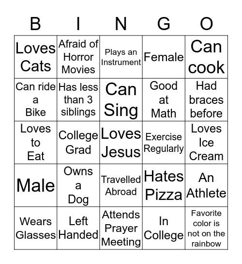 Noahs Ark Bingo Game! Bingo Card