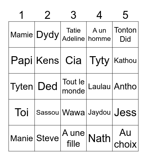 BINGO - Sauvons noël Bingo Card