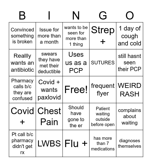 Mooresville Manor Bingo Card