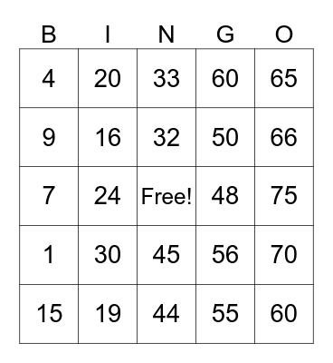 YTURIAGA, KRIZZA ANGELIC Bingo Card
