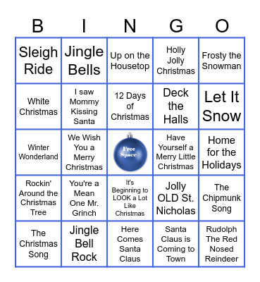 Alexandria City Youth Development - Holiday Bingo Card