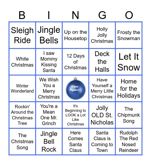 Alexandria City Youth Development - Holiday Bingo Card