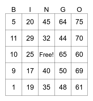 MIRANDA, KIM Bingo Card