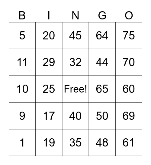 MIRANDA, KIM Bingo Card