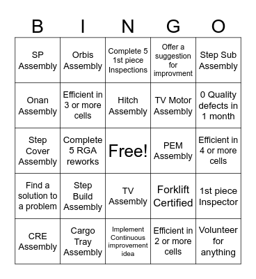 Plant 13 BINGO Card