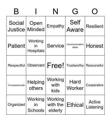 Urban League of Greater Atlanta Bingo Card