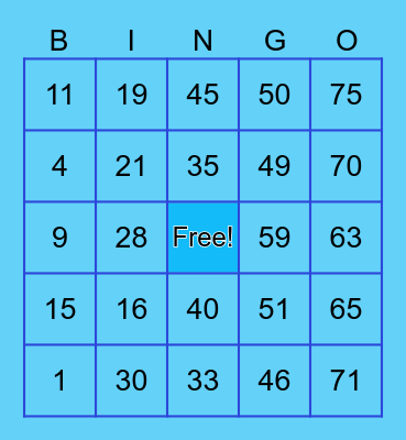 LIMPIADA, CHRISNELL JOY C. Bingo Card