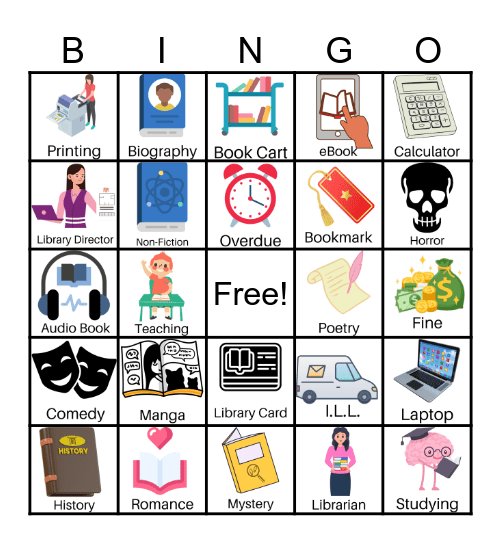 SPCC Library Bingo Card
