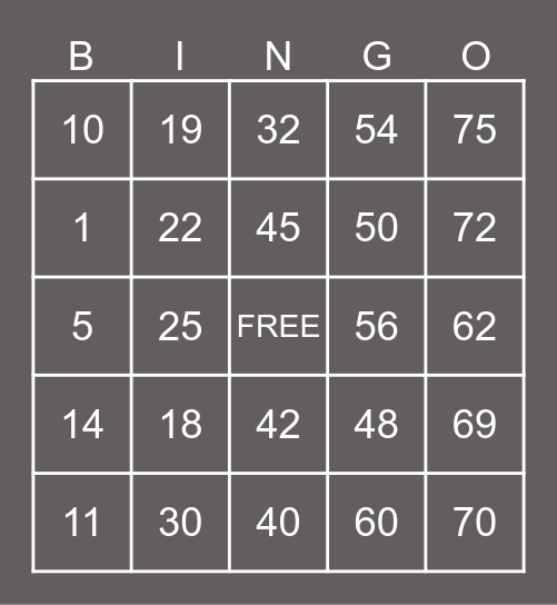 PONCE, MARK DANIEL O. Bingo Card