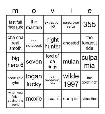 2 Bingo Card