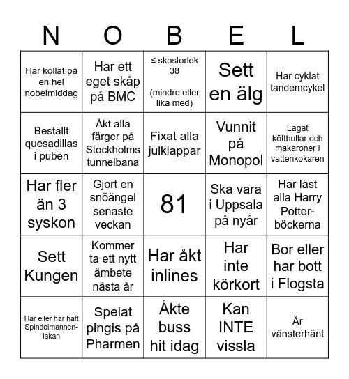 Stridh-Stephansson-BINGO Card