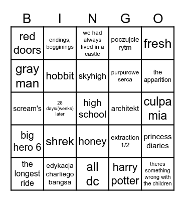 2 Bingo Card