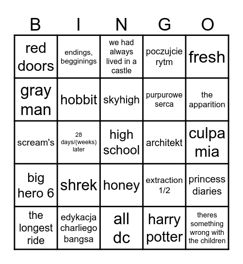 2 Bingo Card