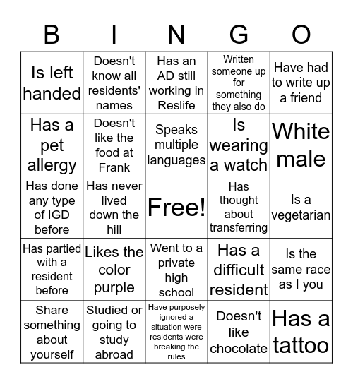 CL BINGO Card