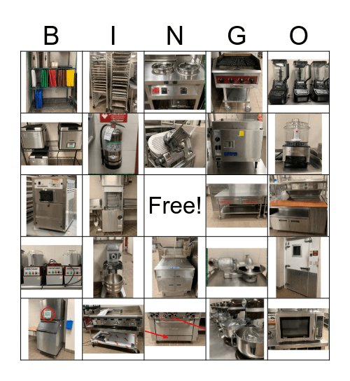 Large Equipment Bingo Card