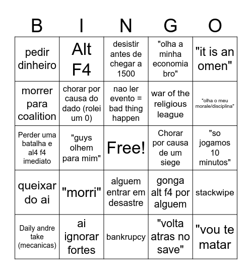 EU4 GAMING (por save) Bingo Card