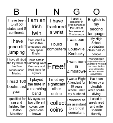 Spring Staff Development Day 2016 Bingo Card