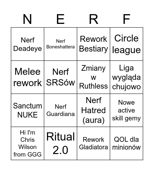 Bingo liga Bingo Card