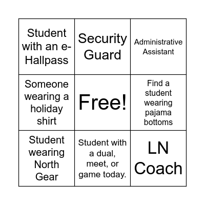 Days of December Bingo Card