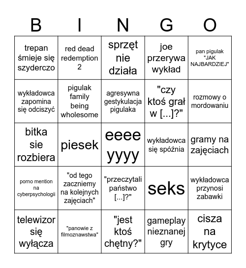 groznawcze Bingo Card