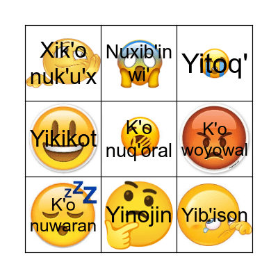 ESTADOS DE ÁNIMO Bingo Card