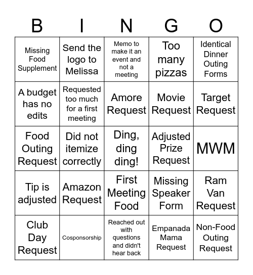 SABC Bingo Card