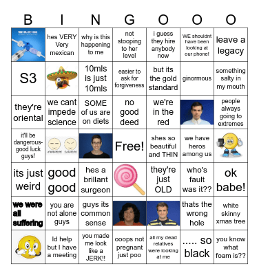 Sexy Sayings Bingo Card