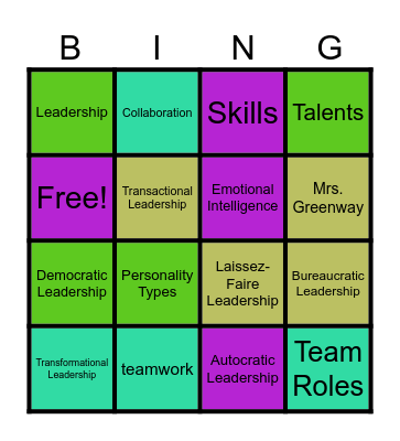 Teamwork & Collaboration Bingo Card