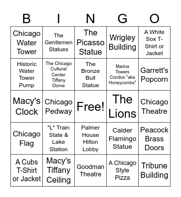 RYE Chicago 2023 Bingo Card