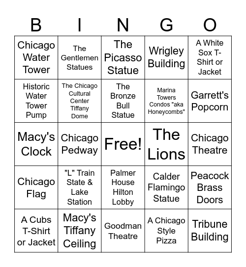 RYE Chicago 2023 Bingo Card