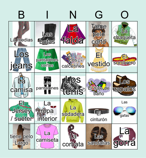 LA ROPA Bingo Card