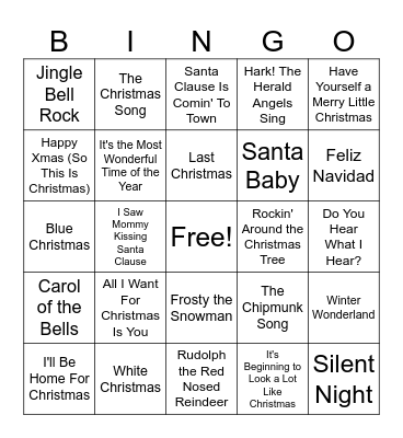 Christmas Bingo Card