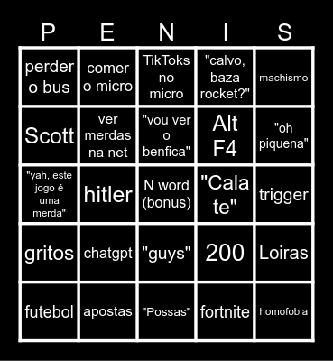 Bingo do Gui Bingo Card