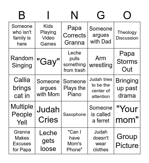 Byrd Bingo Card