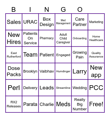 PRX All Hands 2023 Bingo Card