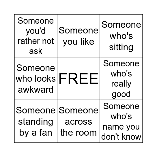 SWINGO (Lead) Bingo Card