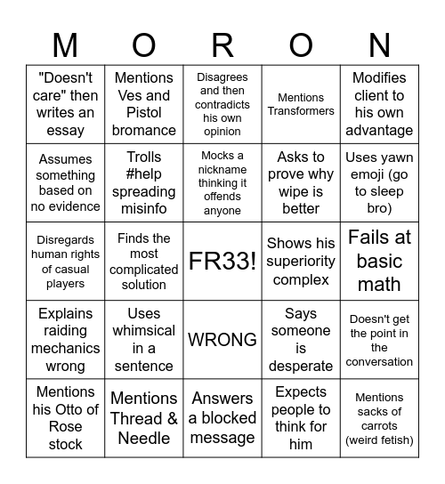 Drink a shot every time Samir: Bingo Card