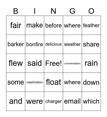 Literacy Rotations Bingo Card