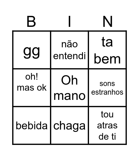 Lorrsox Bigo Bingo Card