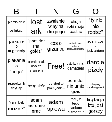 flip i flap Bingo Card