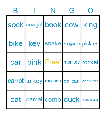 Bond Bingo Card